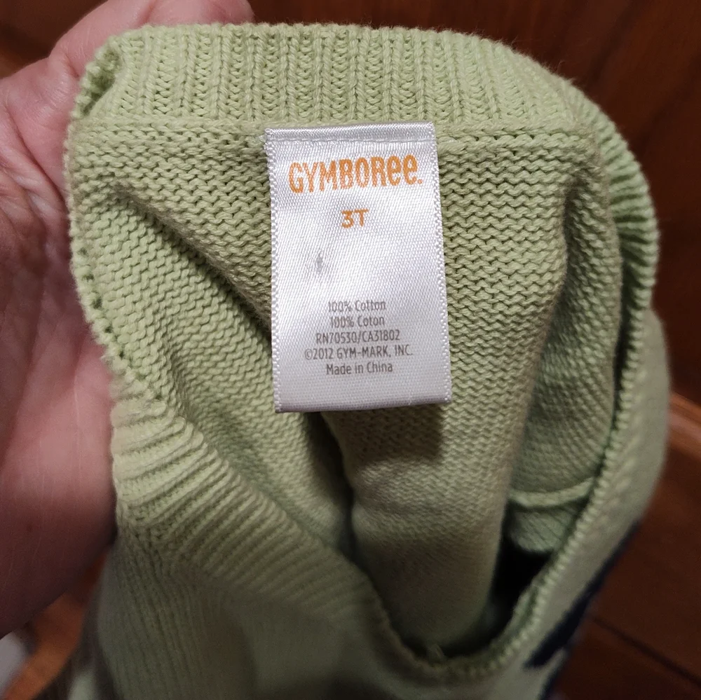 Gymboree boys 3T green argyle sweater vest